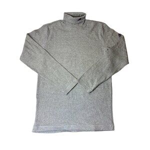 Adidas Men’s Grey Roll Collar Long Sleeve Shirt – L